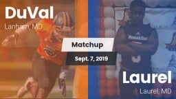 Matchup: DuVal vs. Laurel  2019