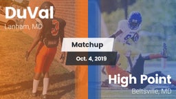Matchup: DuVal vs. High Point  2019
