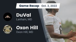 Recap: DuVal  vs. Oxon Hill  2022