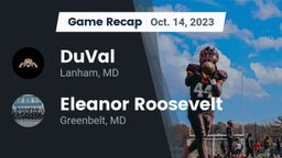Recap: DuVal  vs. Eleanor Roosevelt  2023