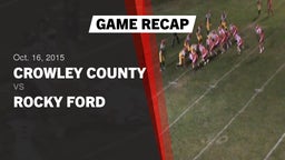 Recap: Crowley County  vs. Rocky Ford  2015