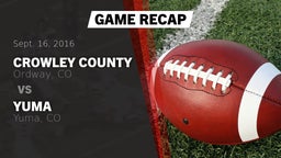 Recap: Crowley County  vs. Yuma  2016
