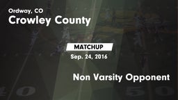 Matchup: Crowley County vs. Non Varsity Opponent 2016
