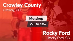 Matchup: Crowley County vs. Rocky Ford  2016