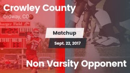 Matchup: Crowley County vs. Non Varsity Opponent 2017