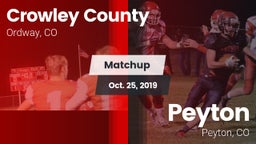 Matchup: Crowley County vs. Peyton  2019