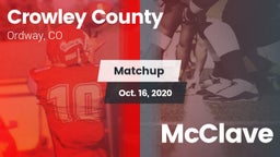Matchup: Crowley County vs. McClave 2020