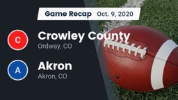 Recap: Crowley County  vs. Akron  2020