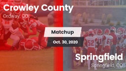 Matchup: Crowley County vs. Springfield  2020