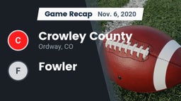 Recap: Crowley County  vs. Fowler 2020
