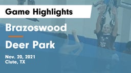 Brazoswood  vs Deer Park  Game Highlights - Nov. 20, 2021