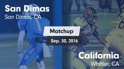 Matchup: San Dimas High vs. California  2016