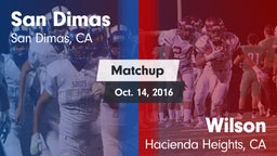 Matchup: San Dimas High vs. Wilson  2016