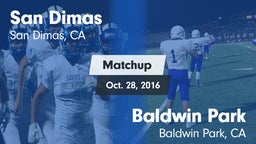 Matchup: San Dimas High vs. Baldwin Park  2016