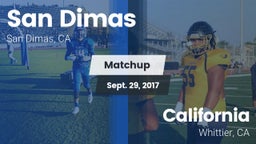 Matchup: San Dimas High vs. California  2017