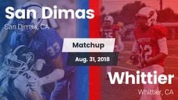 Matchup: San Dimas High vs. Whittier  2018