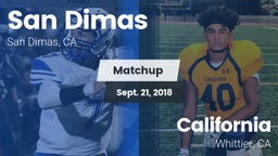 Matchup: San Dimas High vs. California  2018