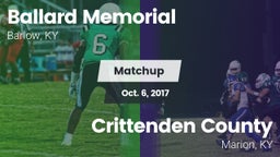 Matchup: Ballard Memorial vs. Crittenden County  2017