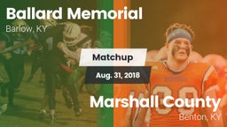 Matchup: Ballard Memorial vs. Marshall County  2018