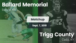 Matchup: Ballard Memorial vs. Trigg County  2018