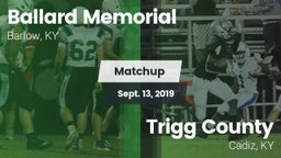 Matchup: Ballard Memorial vs. Trigg County  2019