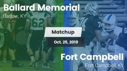 Matchup: Ballard Memorial vs. Fort Campbell  2019
