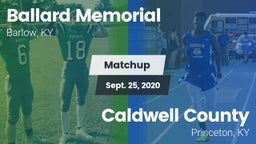 Matchup: Ballard Memorial vs. Caldwell County  2020