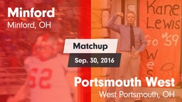 Matchup: Minford vs. Portsmouth West  2016