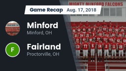 Recap: Minford  vs. Fairland  2018