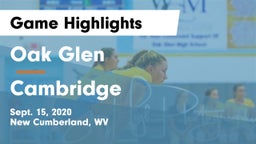 Oak Glen  vs Cambridge  Game Highlights - Sept. 15, 2020