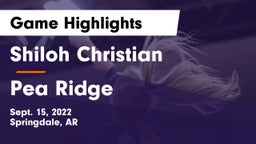 Shiloh Christian  vs Pea Ridge  Game Highlights - Sept. 15, 2022