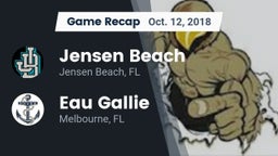 Recap: Jensen Beach  vs. Eau Gallie  2018