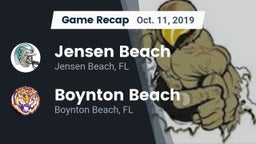 Recap: Jensen Beach  vs. Boynton Beach  2019