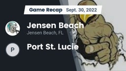 Recap: Jensen Beach  vs. Port St. Lucie  2022