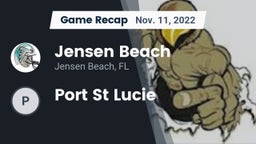 Recap: Jensen Beach  vs. Port St Lucie  2022