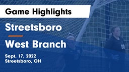 Streetsboro  vs West Branch  Game Highlights - Sept. 17, 2022