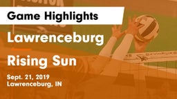 Lawrenceburg  vs Rising Sun Game Highlights - Sept. 21, 2019