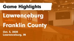 Lawrenceburg  vs Franklin County  Game Highlights - Oct. 5, 2020