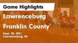 Lawrenceburg  vs Franklin County  Game Highlights - Sept. 30, 2021