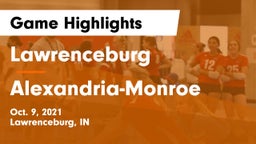 Lawrenceburg  vs Alexandria-Monroe  Game Highlights - Oct. 9, 2021