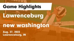Lawrenceburg  vs new washington Game Highlights - Aug. 27, 2022