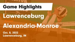 Lawrenceburg  vs Alexandria-Monroe  Game Highlights - Oct. 8, 2022