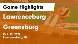 Lawrenceburg  vs Greensburg  Game Highlights - Oct. 13, 2022