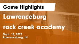 Lawrenceburg  vs rock creek academy Game Highlights - Sept. 16, 2023