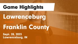 Lawrenceburg  vs Franklin County  Game Highlights - Sept. 28, 2023