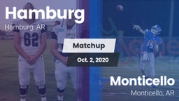 Matchup: Hamburg vs. Monticello  2020