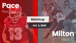 Matchup: Pace vs. Milton  2020