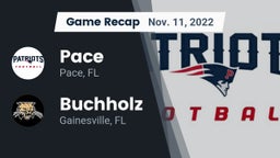 Recap: Pace  vs. Buchholz  2022