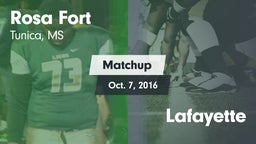 Matchup: Rosa Fort vs. Lafayette  2016