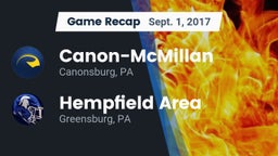 Recap: Canon-McMillan  vs. Hempfield Area  2017